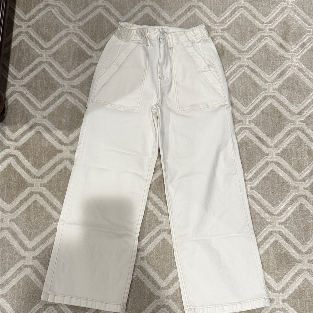 Pistola Cream Wide-Leg Trousers